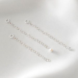 Necklace Extender Sterling Silver - extender clasp, sterling silver necklace extender, extender chain, extender silver |SSX00001