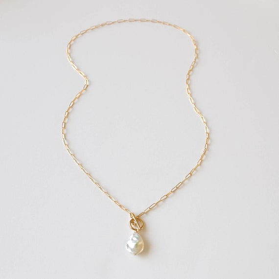 ネックレス・ペンダント Pearl Toggle Necklace #9718 Pearl Toggle Necklace – TJS