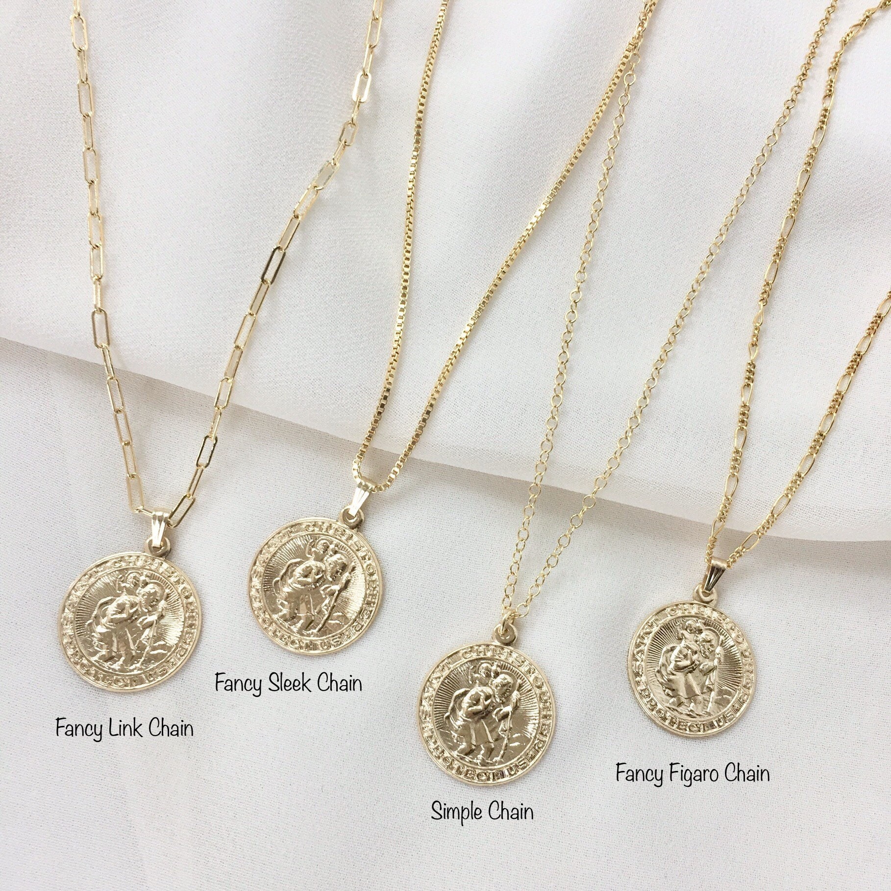 Coin Necklace - Gold Filled Coin Necklace, Gold Coin Pendant