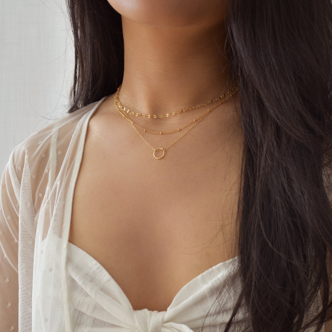 ★Hei★ sv925 circle layered necklace HE24SPNSG664XXFR MUSINSA | HEI [sv925] circle layered necklace
