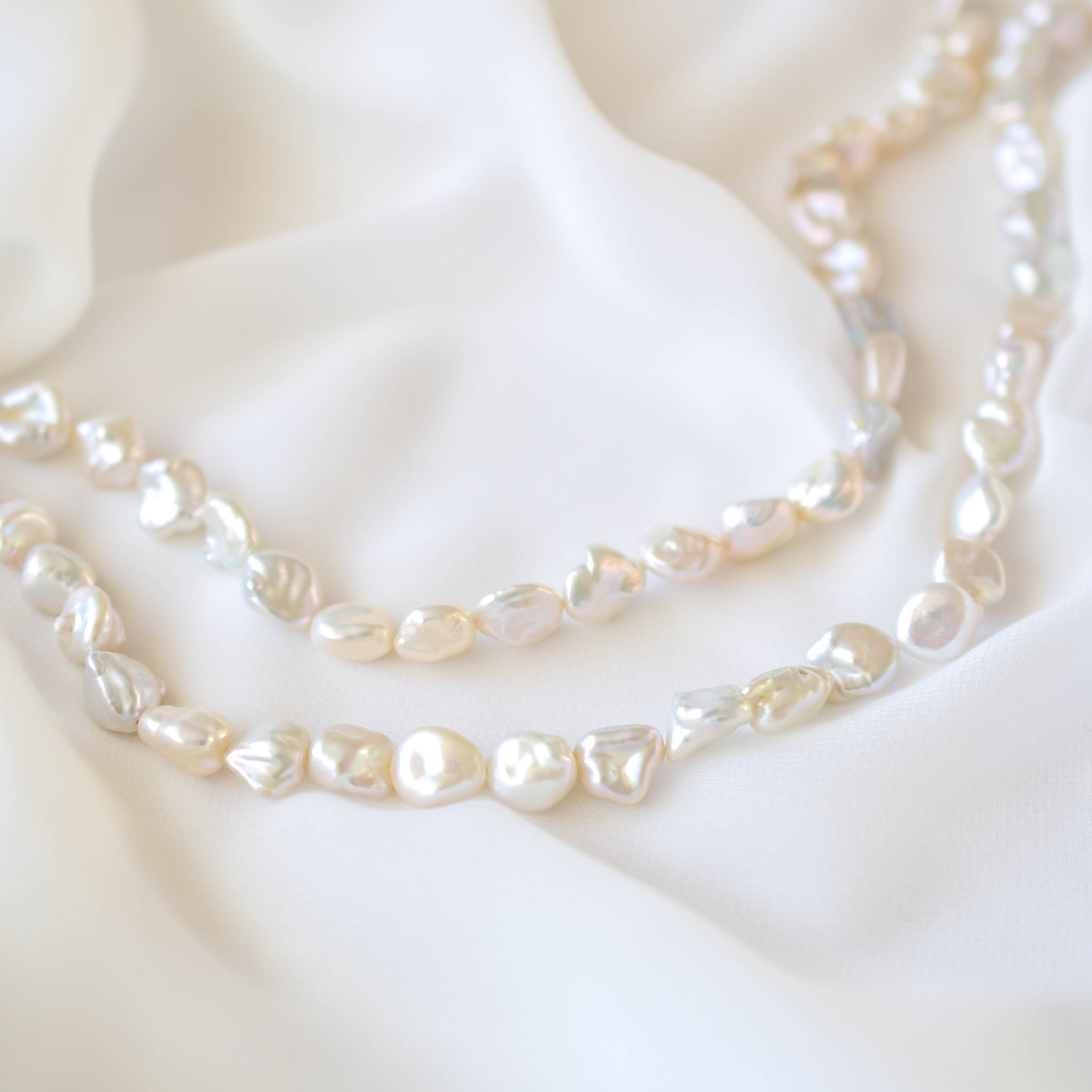 Pearl Silver Hoop Earrings - Silver Pearl Earrings, Pearl