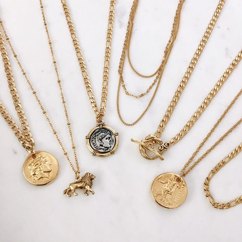 Alexander the Great Coin Necklace - Alexander Necklace, Greek Coin Necklace, Gold Coin Necklace, Alexander the Great Necklace |GPN00012 image 7