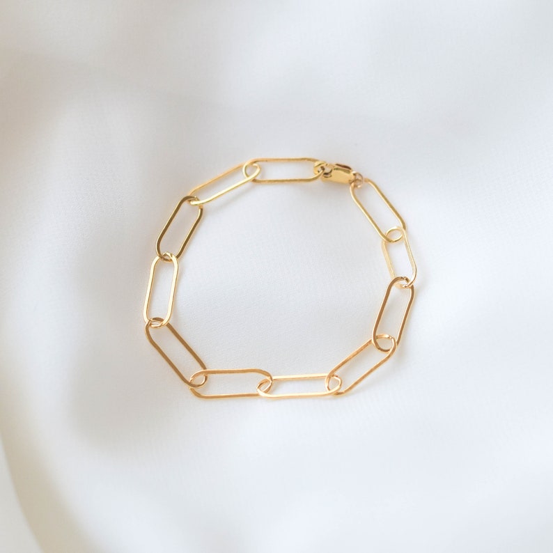 Paperclip Bracelet gold filled paperclip bracelet gold Etsy