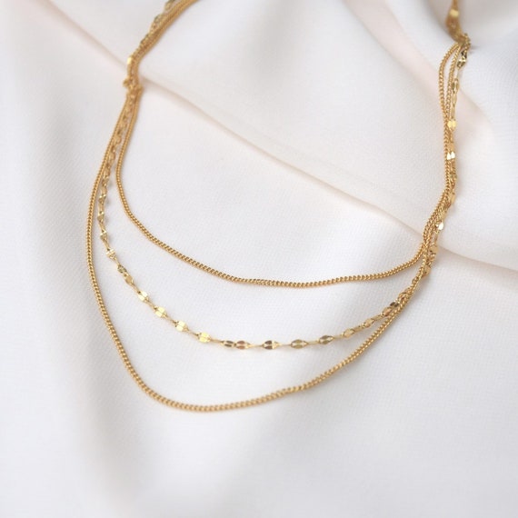 Layer Chain Necklace Chain Necklace Set 