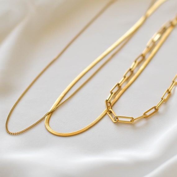 Layered Necklaces Chain Necklace Set 