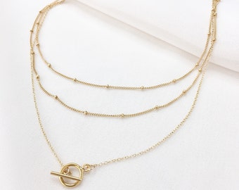 Voyager Gold Necklace – Chain Layering Necklace with Charms