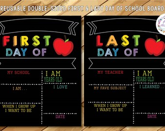 IMPERFECT* Handmade Seconds First Day of School Chalkboard, Reusable First Day of School Sign, First and Last Day of School Sign,