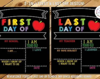IMPERFECT* Handmade Seconds First Day of School Chalkboard, Reusable First Day of School Sign, First and Last Day of School Sign,