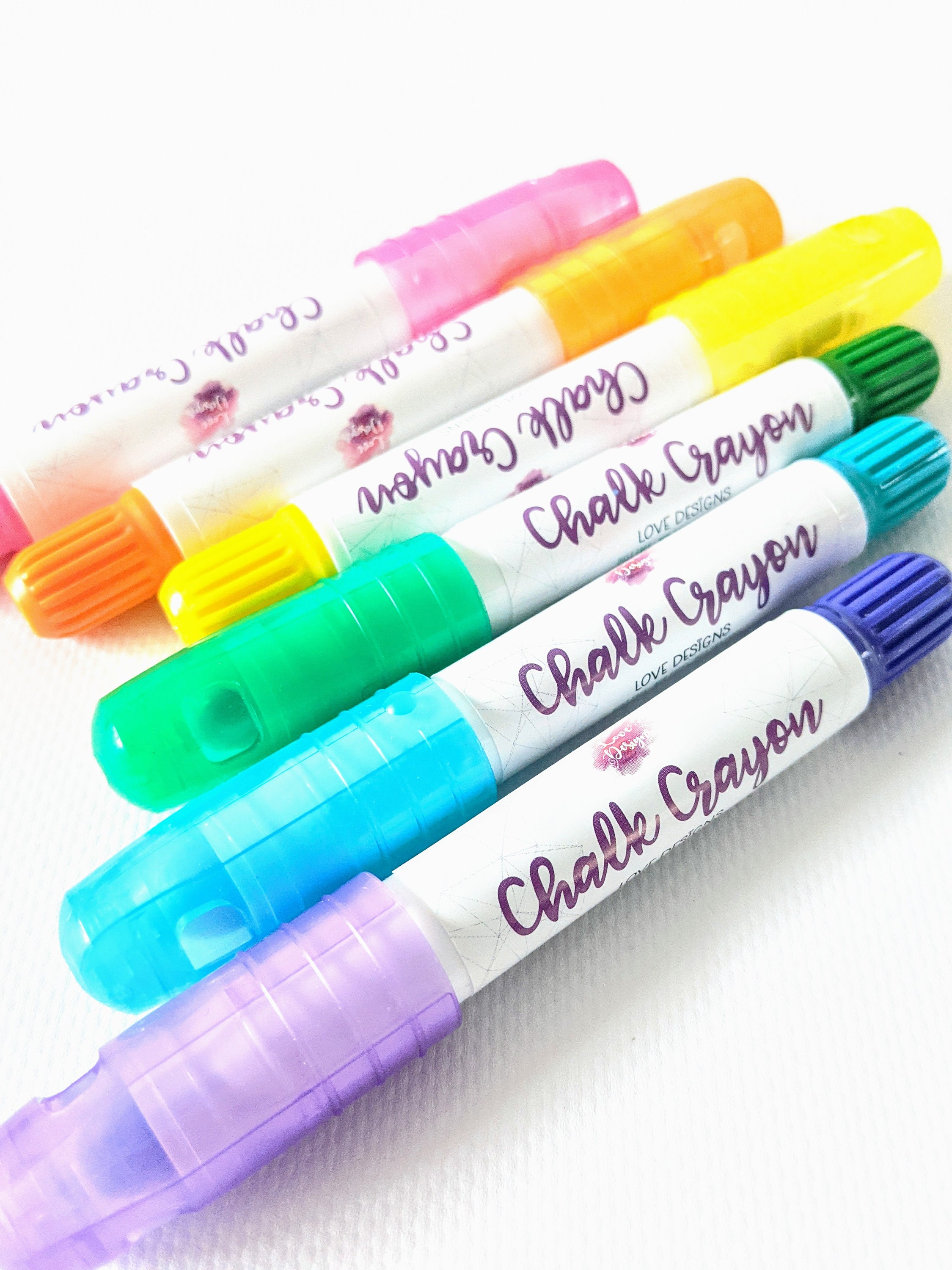 DUST-FREE Chalk Crayons Non-toxic, Water-based Chalk Pens, Chalk Markers,  Kids, Crayons, Wet-erase 