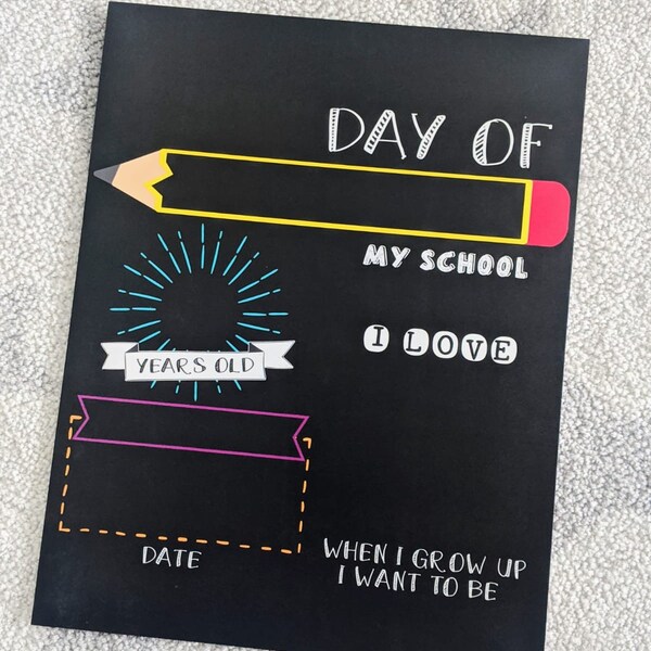 Reusable FIRST or LAST day of school sign, first and last day of school sign, first day sign, last day, chalkboard sign, back to school