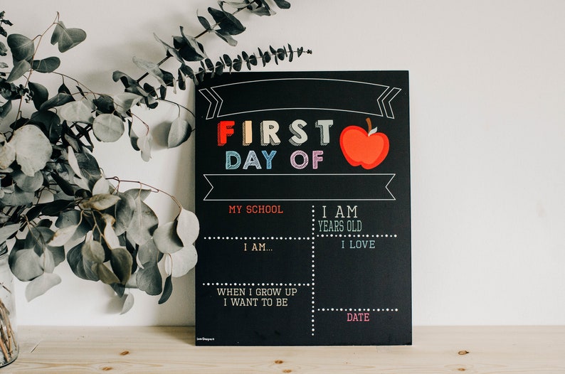 Reusable 2-in-1 First & Last Day of School Sign, first day of school sign, back to school, last day of school sign, first day sign image 5