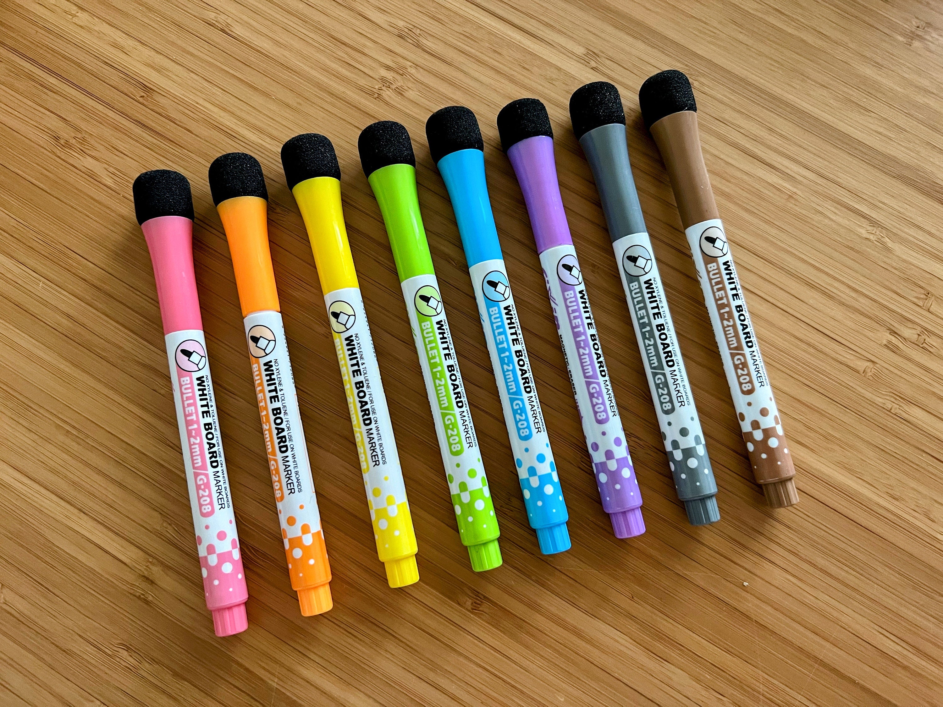 8pcs Whiteboard & Chalkboard Marker Pen, Erasable & Refillable