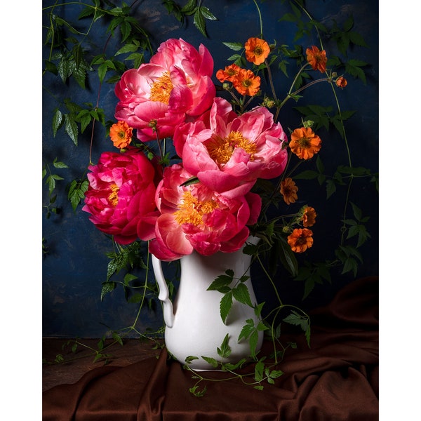 Eternal Love Peony, 8 x 10 inch, Still-life Photograph, Floral Art, Photograph, Peony, Wall Art