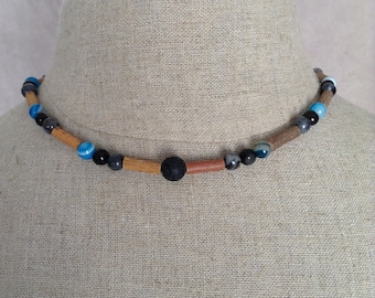 Agate and Labradorite Necklace