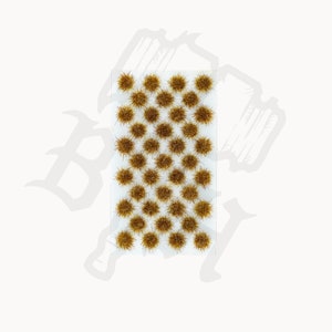Red Brown Grass Tufts Set Model Miniature Diorama Basing Terrain