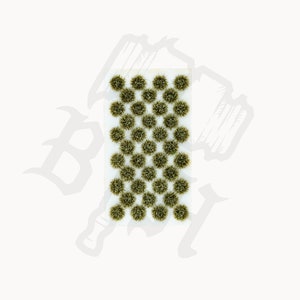 Frost Tipped Green Grass Tufts Set Model Miniature Diorama Basing Terrain