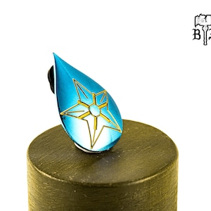 Pokemon Kanto Indigo League Gym Badge 3d Kolekcjonerska Przypinka - Odznaka Cascade