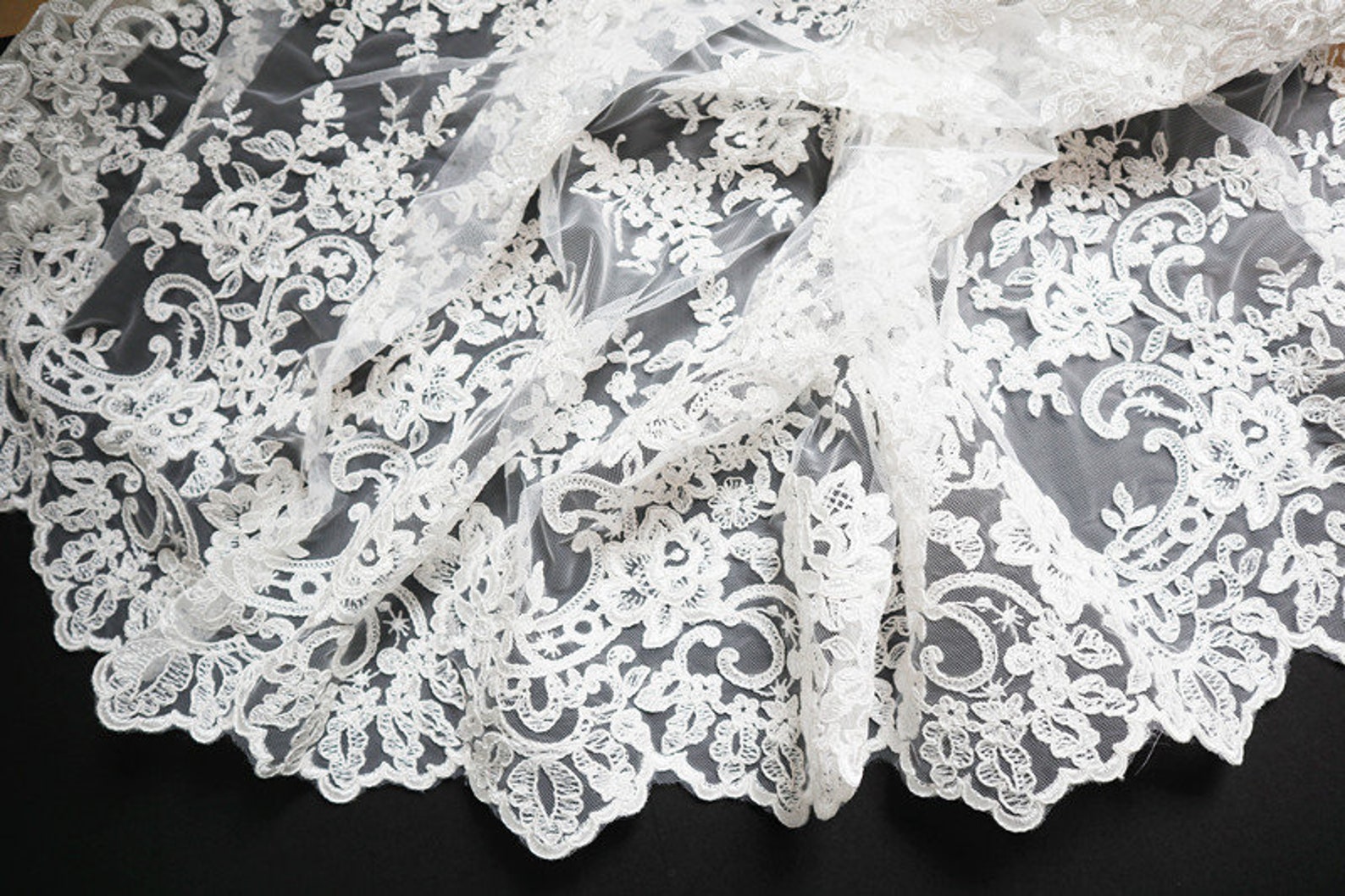 white cord lace gown styles 2021