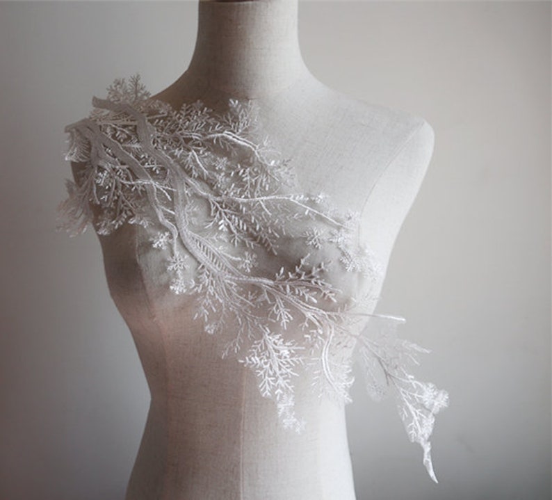 Ivory lace applique tree styles off white lace applique for bridals bodice wedding evening gowns bridal hem back accessories
