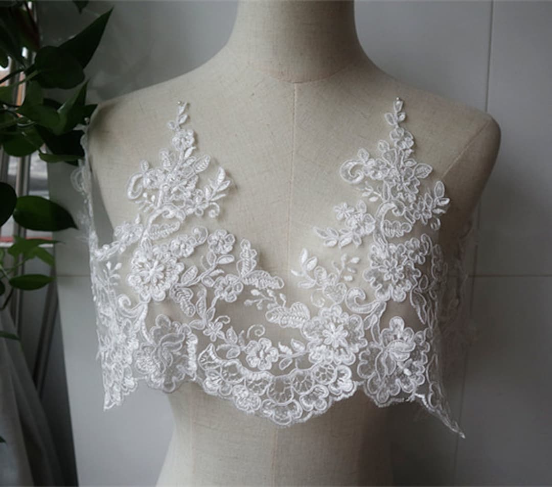 Ivory Alencon Cord Lace Trim by the Yard Scalloped Lace - Etsy