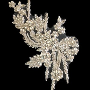 New Deluxe Rhinestone Appliques, Shoulders Sash Lace Appliques ...