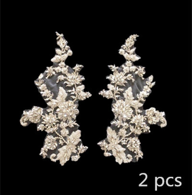 exquisite rose gold rhinestone applique silvercrystal beaded lace applique floral rhinestone bodice shoulders applique bridal accessories