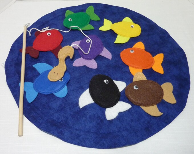 Felt Fishing Game With Pond Carry Bag Montessori Etsy