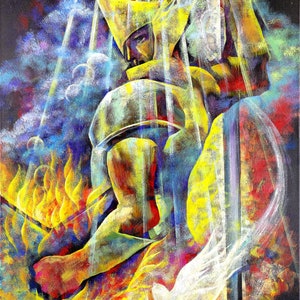 Majestic warrior, Mighty warrior,Fine art paper print