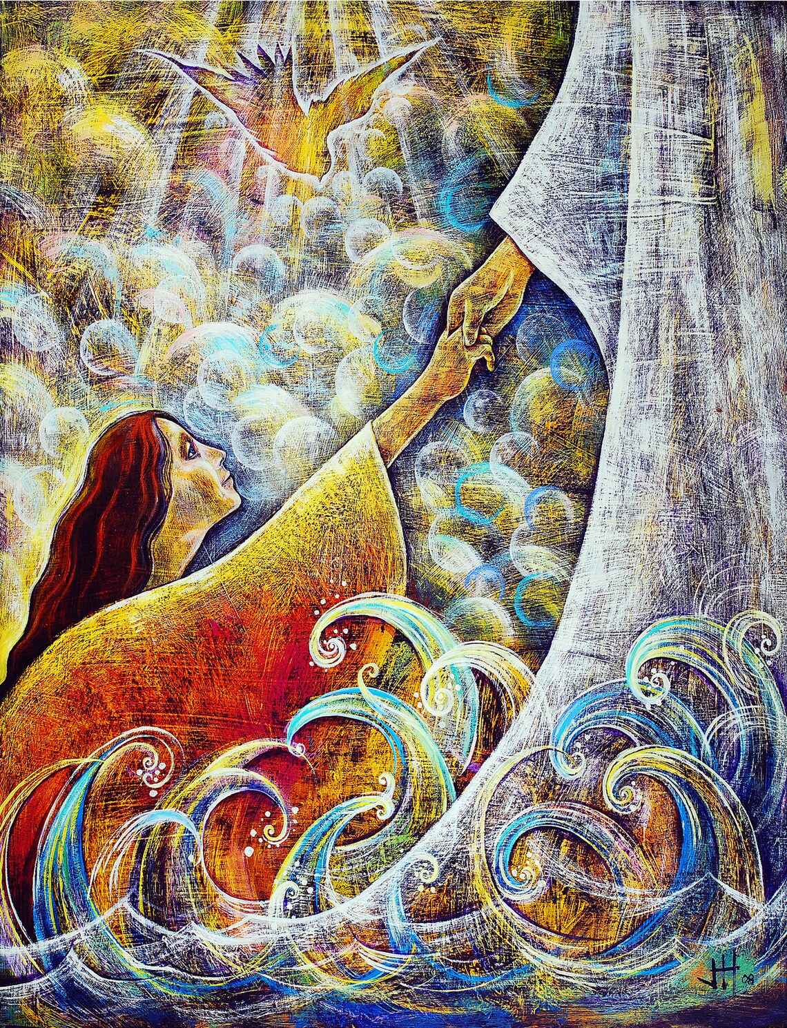 My Comforter Christian Painting Grace Encounter With Jesus Etsy