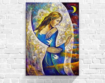 In your arms, Christian painting, Grace encounter with Jesus ,Fine art paper print