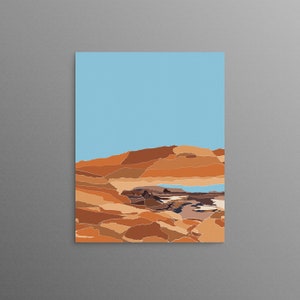 Mesa Arch Canyonlands National Park 11x14 or 5x7 Inch Matte Hand-Drawn Print