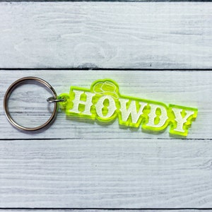 Howdy with Cowboy Hat Keychain | Christmas | Gift Guide | Stocking Stuffer