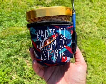 Personalized Ice Cream Pint Cooler With Handle Christmas Gift Guide  Stocking Stuffer 