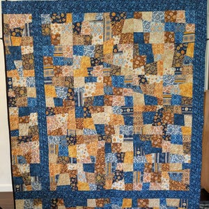 Couverture patchwork, jeté original unique fait main