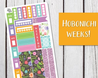 HOBONICHI WEEKS planner sticker kit, Floral Pop