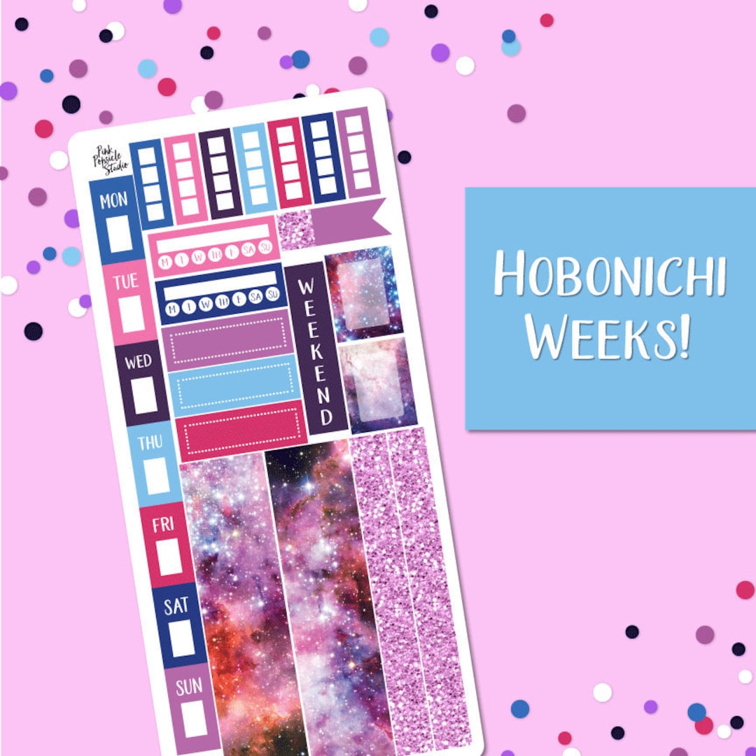 HOBONICHI WEEKS Planner Sticker Kit Galaxy - Etsy