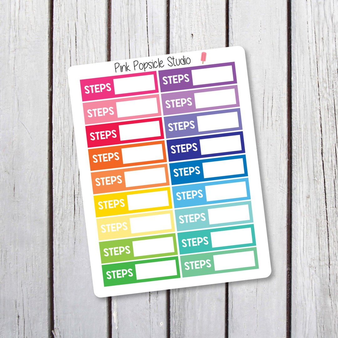 Steps/pedometer Planner Stickers Designed for Erin Condren Etsy