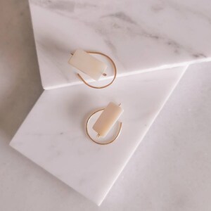 Mother Of Pearl  Ear Jacket Earrings