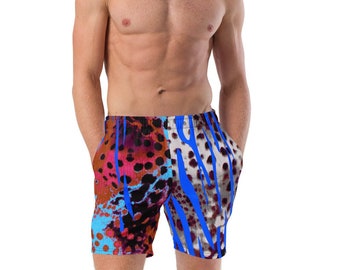 Herren Animal Print Badeanzüge, Badehosen, Herren Badeanzüge, Sommer Badeshorts, Boardshorts für Strand, Schwimmen, Reisen, Sommersport