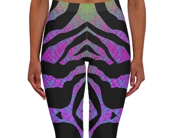 Sexy Exotic Animal Print Leggings, Yoga Snake Skin Leggings, Summer Festival Legging, Trendy Rave Wear, Burning Man Pants, Zebra Leggings