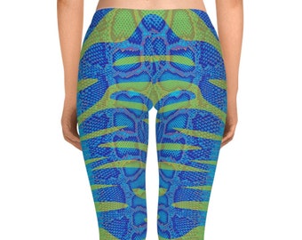 Sexy Exotic Animal Print Leggings, Yoga Snake Skin Leggings, Summer Festival Legging, Trendy Rave Wear, Burning Man Pants, Plus Size Legging