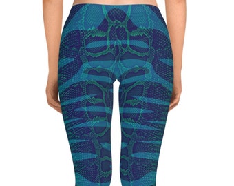 Sexy Exotic Animal Print Leggings, Yoga Snake Skin Leggings, Summer Festival Legging, Trendy Rave Wear, Burning Man Pants, Plus Size Legging