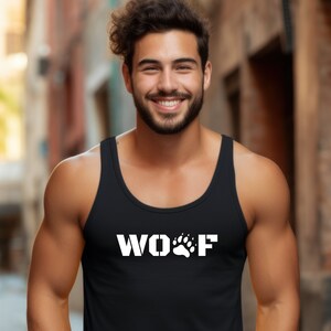 WOOF Gay Pride LGBTQ Tank Top, Pride Month Shirt, Hot Woof Daddy Muscle Tee, Hot Guy Tank, LGBTQ Gifts, Gay Pride Graphic Sexy Daddy Tank