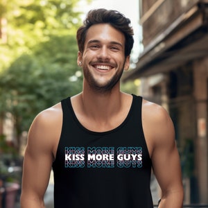 Kiss More Trans Guys LGBTQ Tank Tops, Trans Men Pride Shirt,  Pride Month Shirts, LGBTQ Gifts, Transgender Gifts, Pride Shirts, Trans Rights