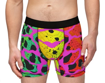 Lady Gaga Chromatica Animal Print Men's Boxer Briefs Underwear, Men's Colorful Boxers, Graphic Under Shorts, Gift For Boyfriend,Gift For Dad