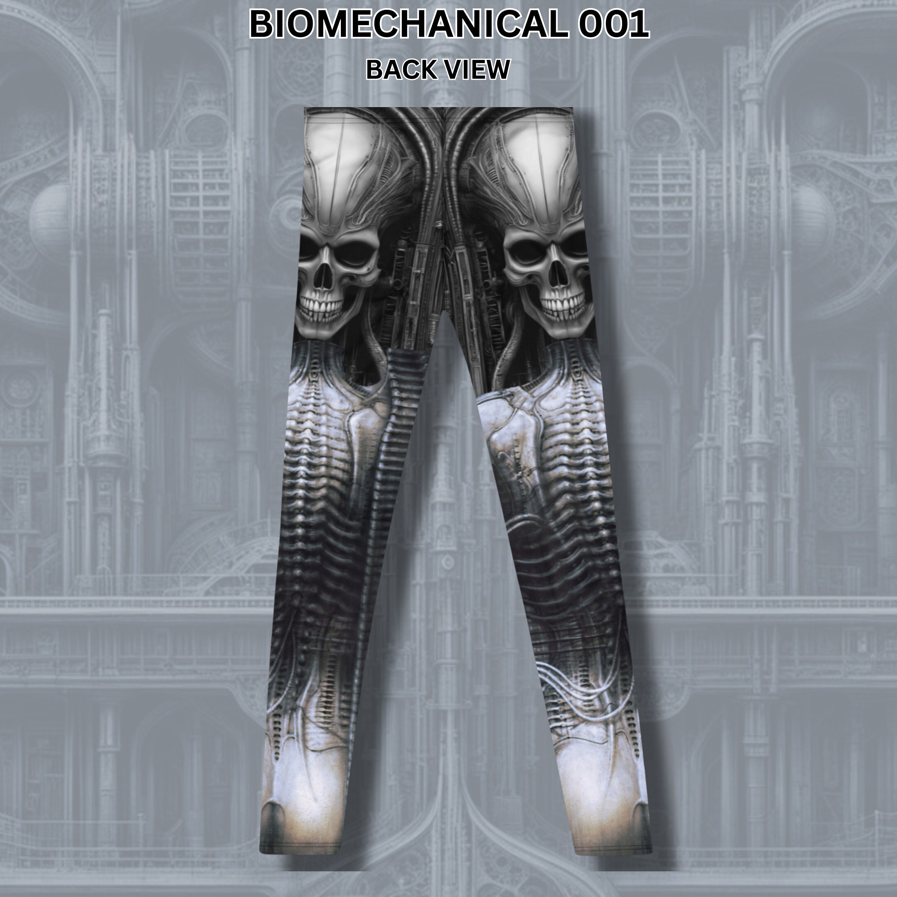 Giger Alien Xenomorph Burning Man Mens Leggings, Biomechanical Skeleton ...