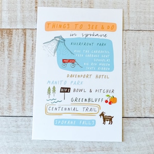 Things to do in Spokane. Postcard