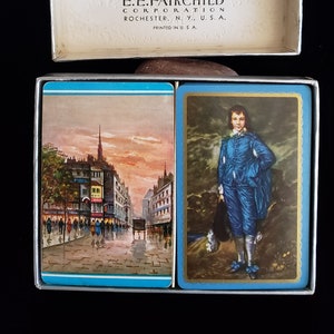 Vintage Cards Gainsborough Blue Boy/Congress Paris Streets Double Deck