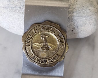 Hotel El Rancho Vegas Money Clip, RARE FIND, 1940&#39;s Vegas, Collectible Vegas Memorabilia
