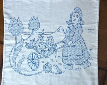 Antique Dutch Scene Pillow Cover, Farmhouse Decor, VintageLoretto